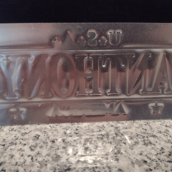 Kids Name License Plate "ANTHONY". 6"x 3" USA Aluminum License Plate. NEW. - Picture 2 of 4